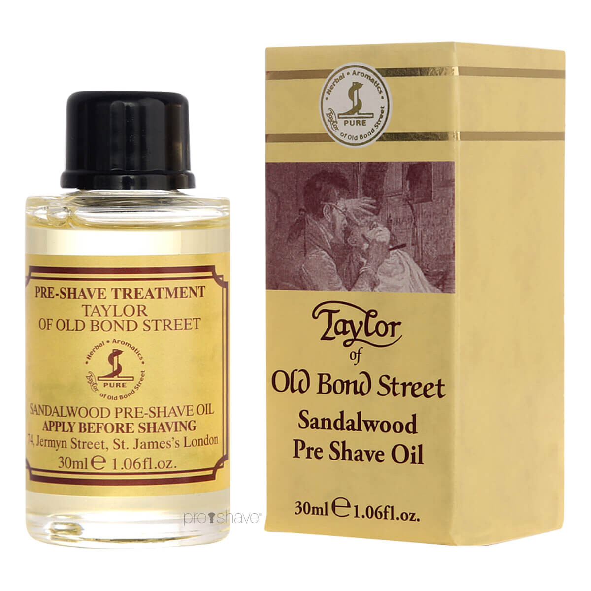 Se Taylor Of Old Bond Street Preshave Olie, Sandeltræ, 30 ml. hos Proshave