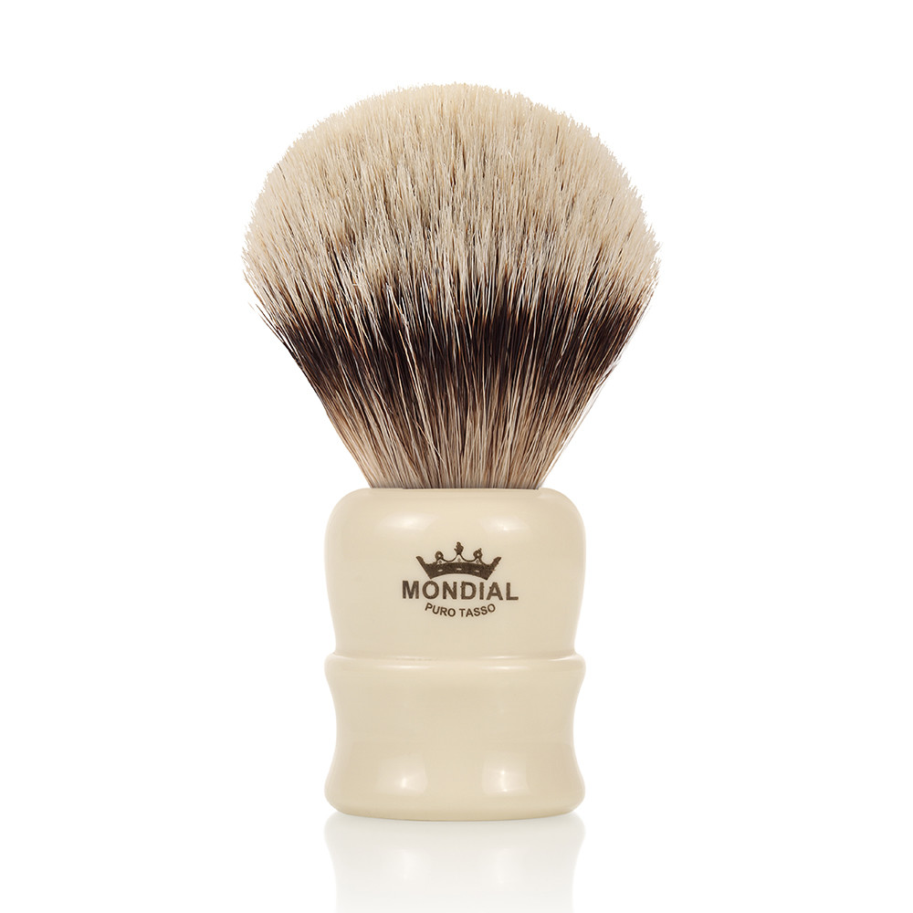 Mondial Silvertip Badger Barberkost, Lancaster, Ivory