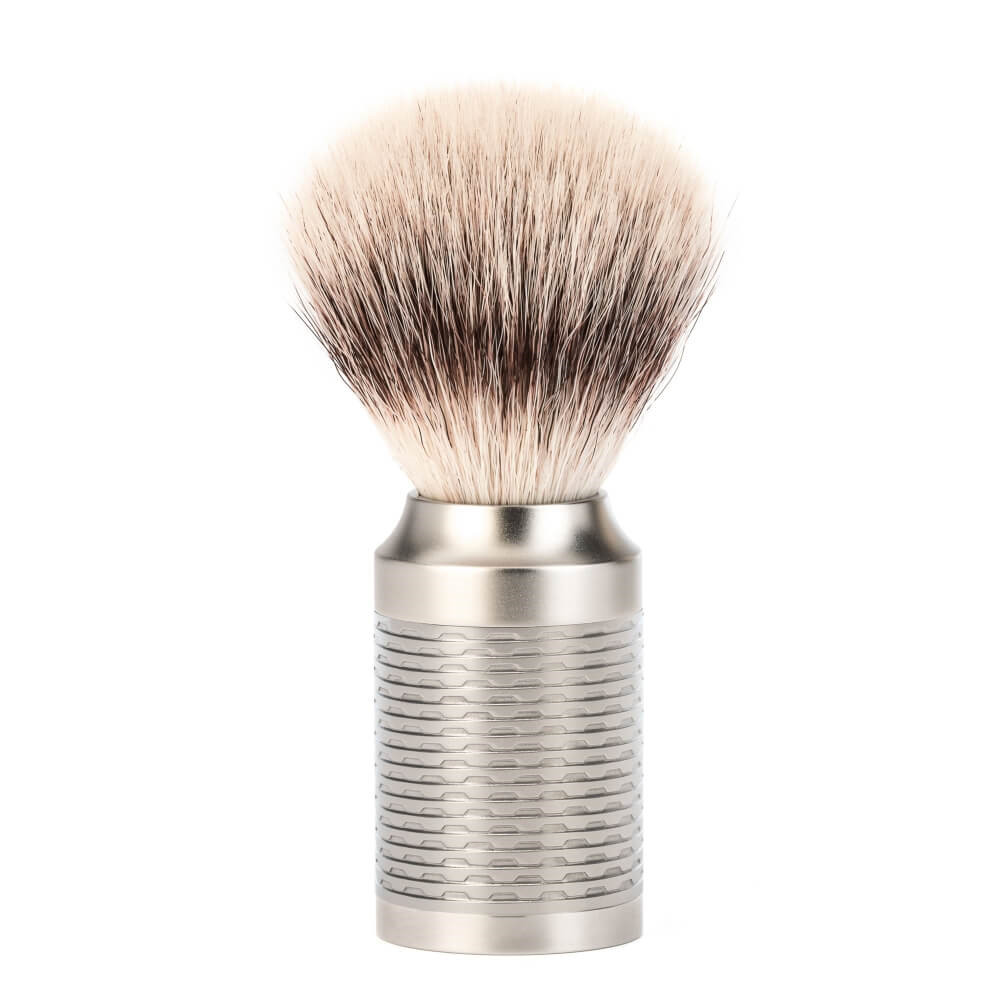 Mühle Silvertip FibreÂ® Barberkost, 21 mm, Rocca, Rustfrit stål - Mat finish