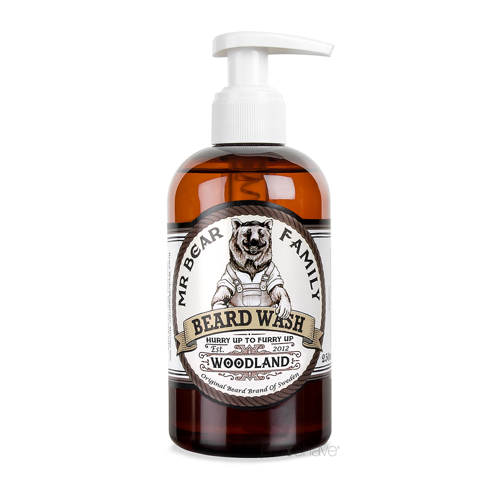 Billede af Mr. Bear Skægshampoo, Beard Wash, Woodland, 250 ml.