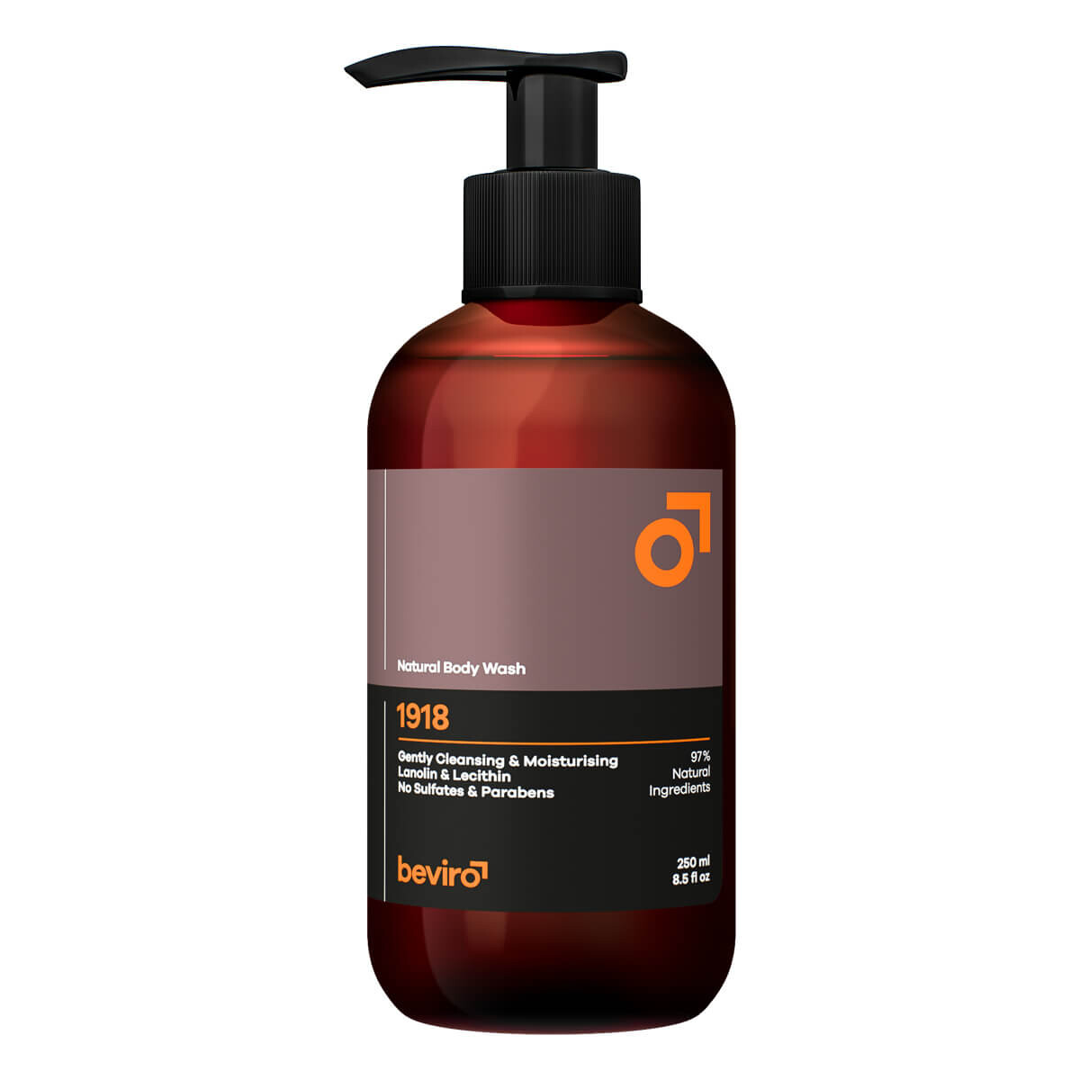 Beviro Natural Body Wash, 1918, 250 ml.