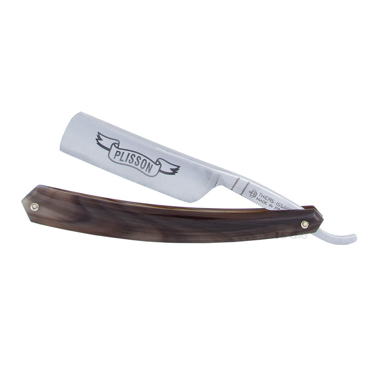 Billede af Plisson Straight Razor, 6/8 Round Nose, Horn