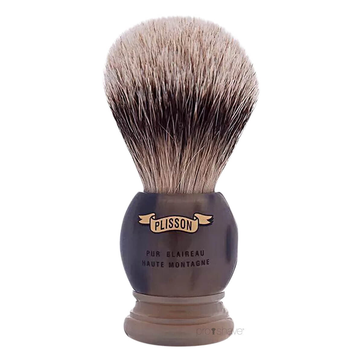 Billede af Plisson Barberkost, High Mountain White Badger & Genuine Horn, Original, Str. 12