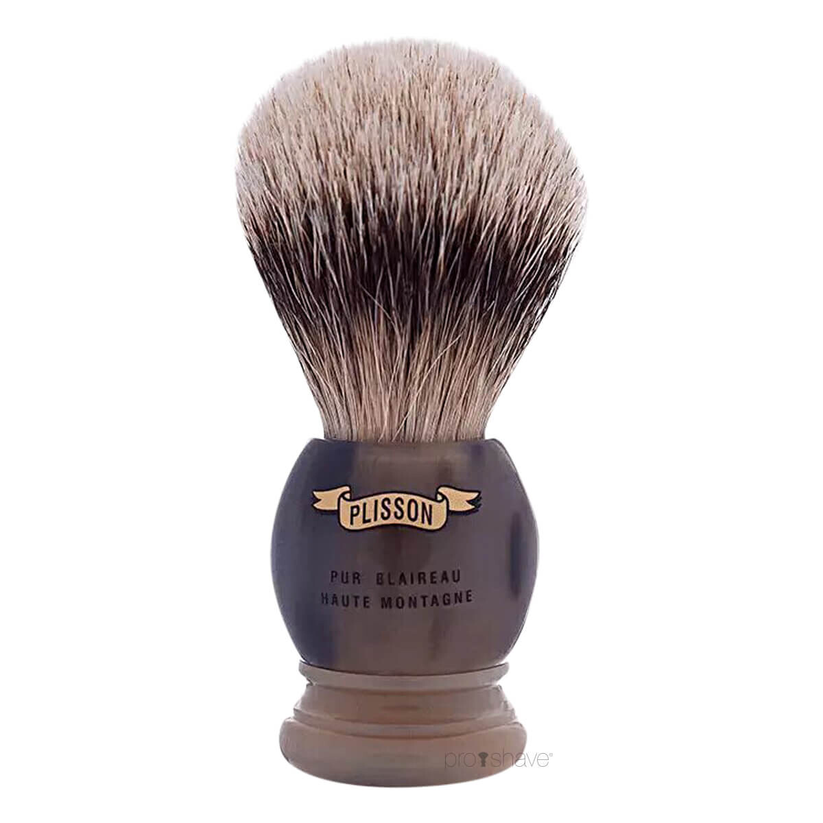 Billede af Plisson Barberkost, High Mountain White Badger & Genuine Horn, Original, Str. 18