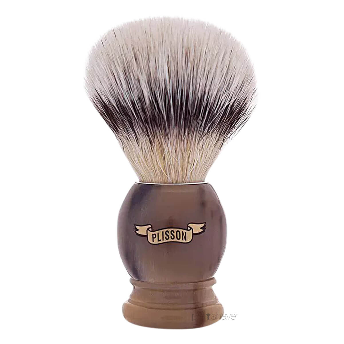 Plisson Barberkost, High Mountain White Fibre & Genuine Horn, Original, Str. 12