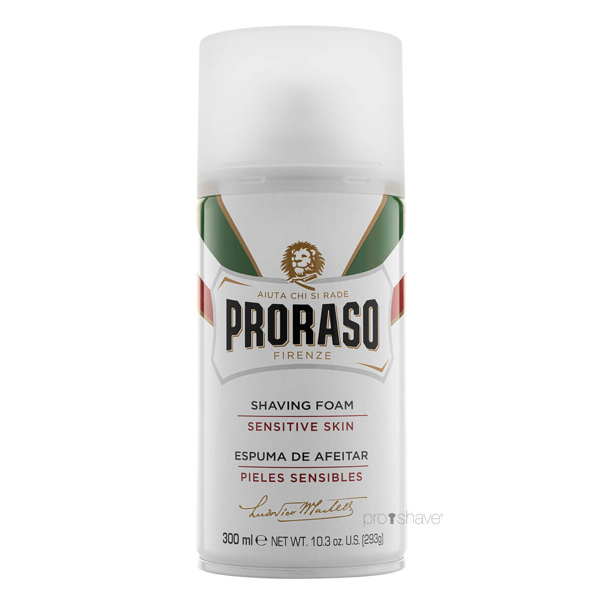 8: Proraso Barberskum - Sensitive, Grøn Te & Havre, 300 ml.