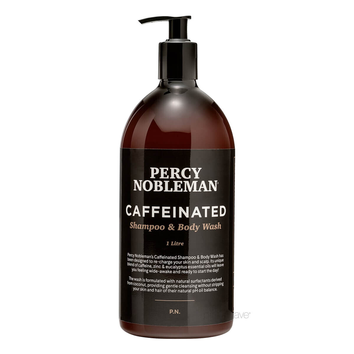 #1 - Percy Nobleman Caffeinated Shampoo & Body Wash, 1000 ml.