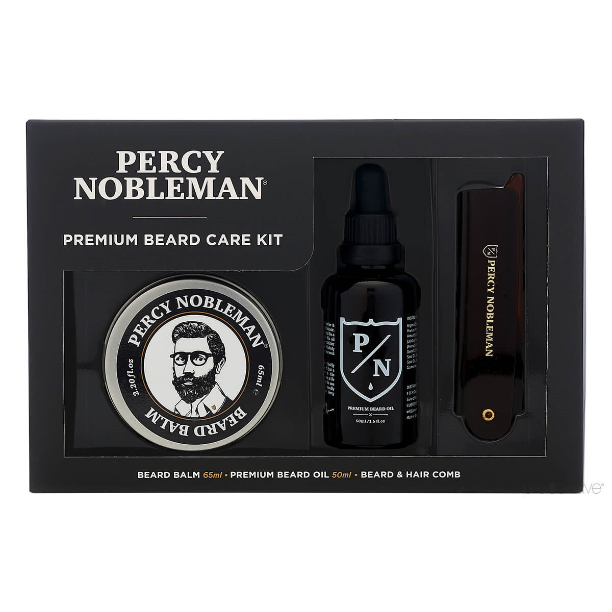 Se Percy Nobleman Premium Beard Care Kit hos Proshave