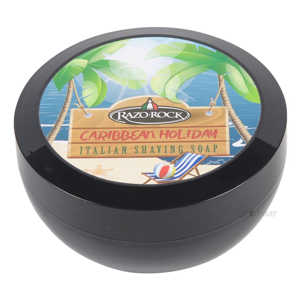 Se RazoRock Caribbean Holiday Barbersæbe, 150 ml. hos Proshave