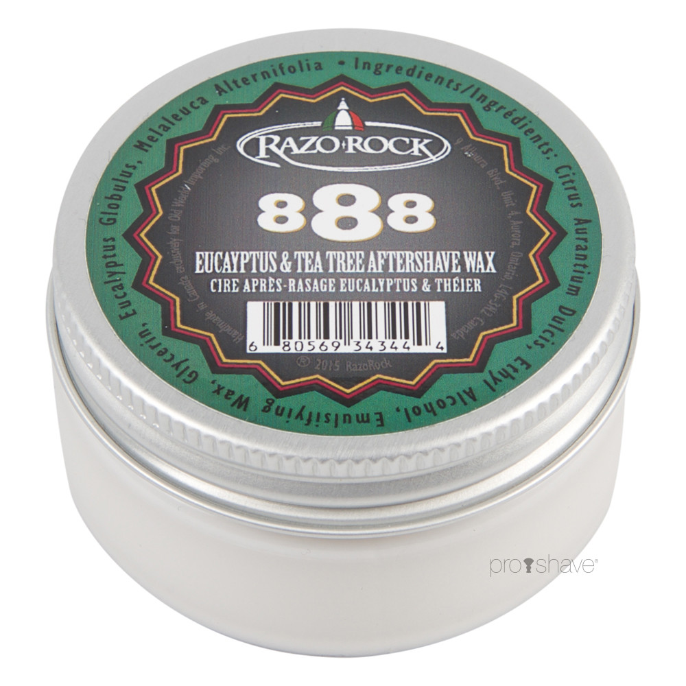 Billede af RazoRock 888 Eucalyptus Tea Tree Aftershave Wax, 60 ml.