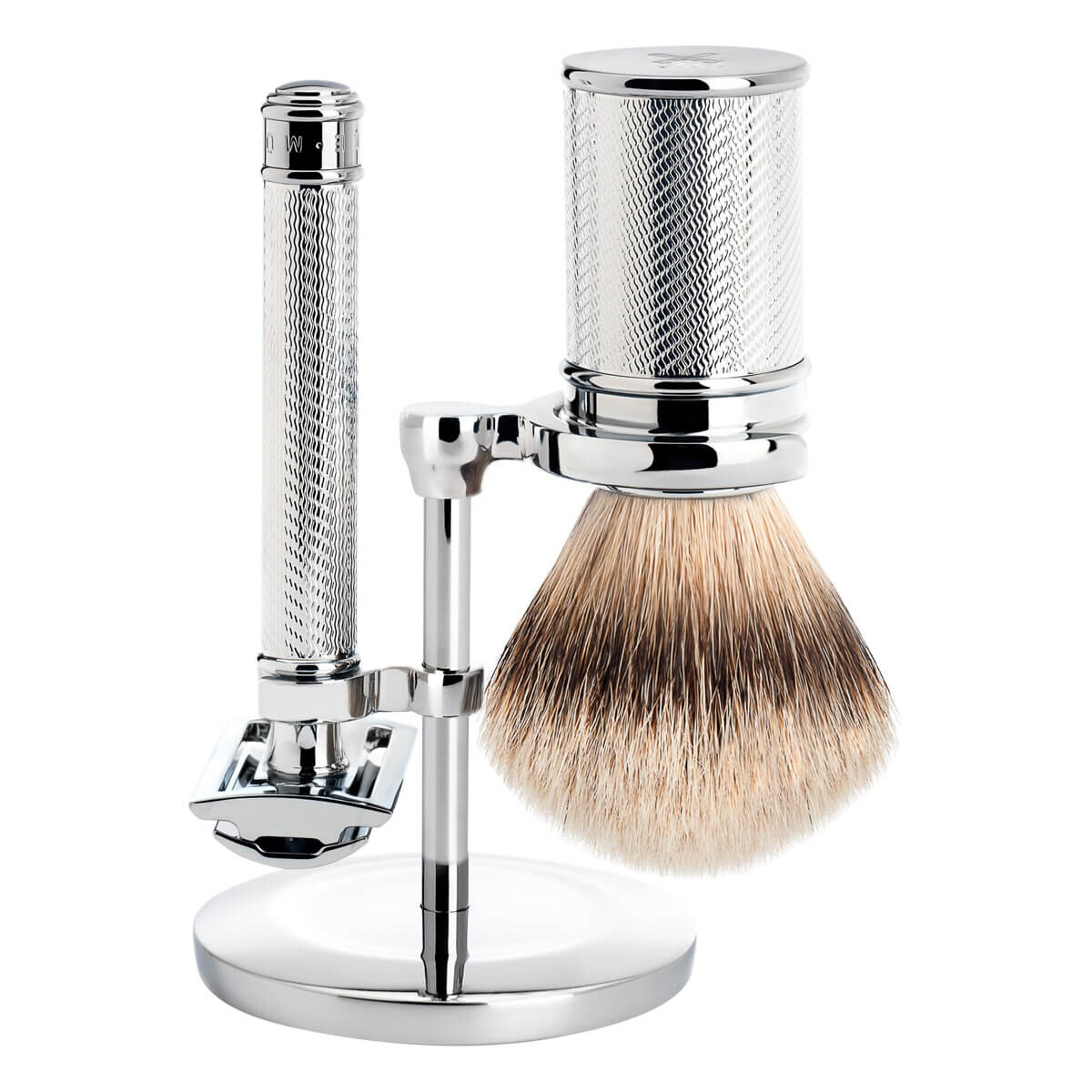 Mühle Barbersæt Med De Skraber Barberkost Og Holder Traditional