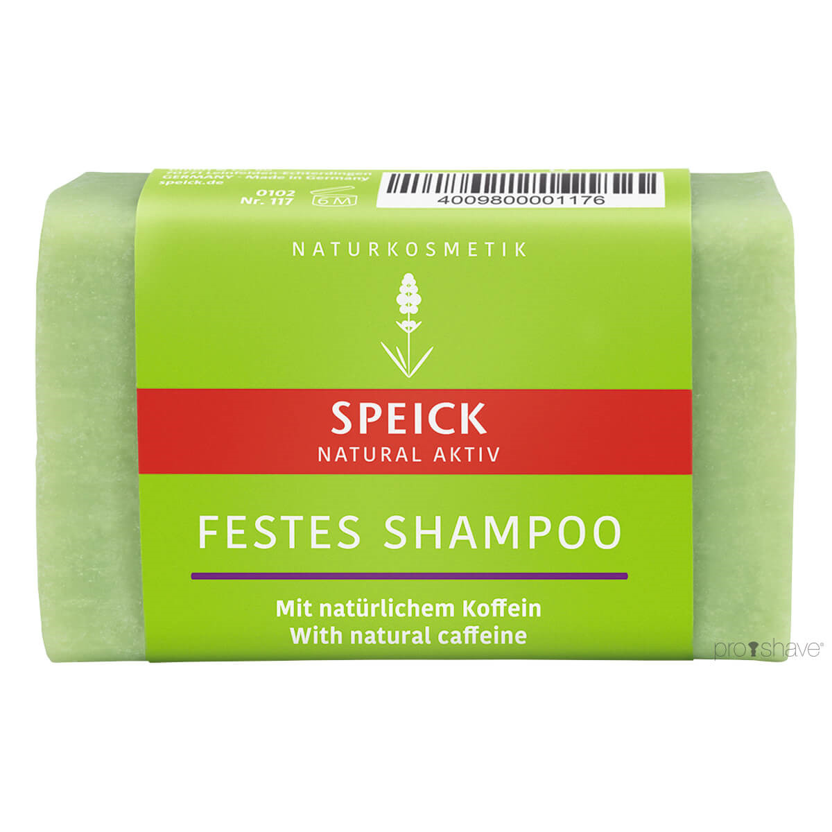 Speick Natural Active Shampoo Bar, Koffein, 60 gr.
