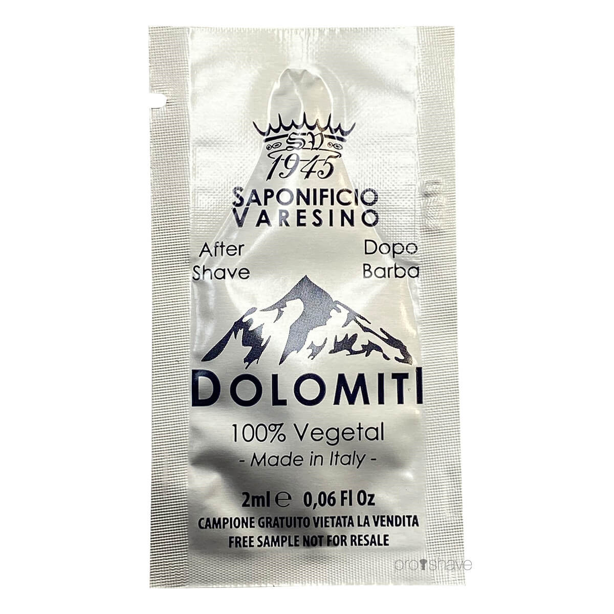 Se Saponificio Varesino Aftershave, Dolomiti, SAMPLE, 2 ml. hos Proshave
