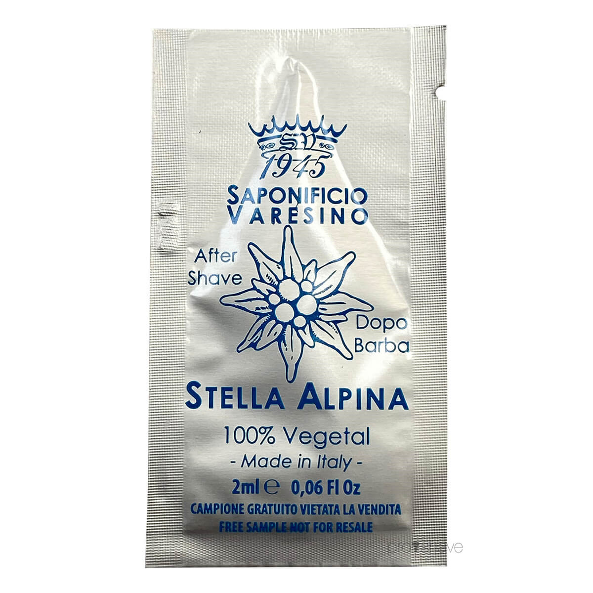 Saponificio Varesino Aftershave, Stella Alpina, SAMPLE, 2 ml.