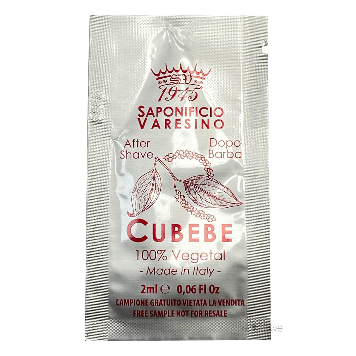 Saponificio Varesino Aftershave, Cubebe, SAMPLE, 2 ml.
