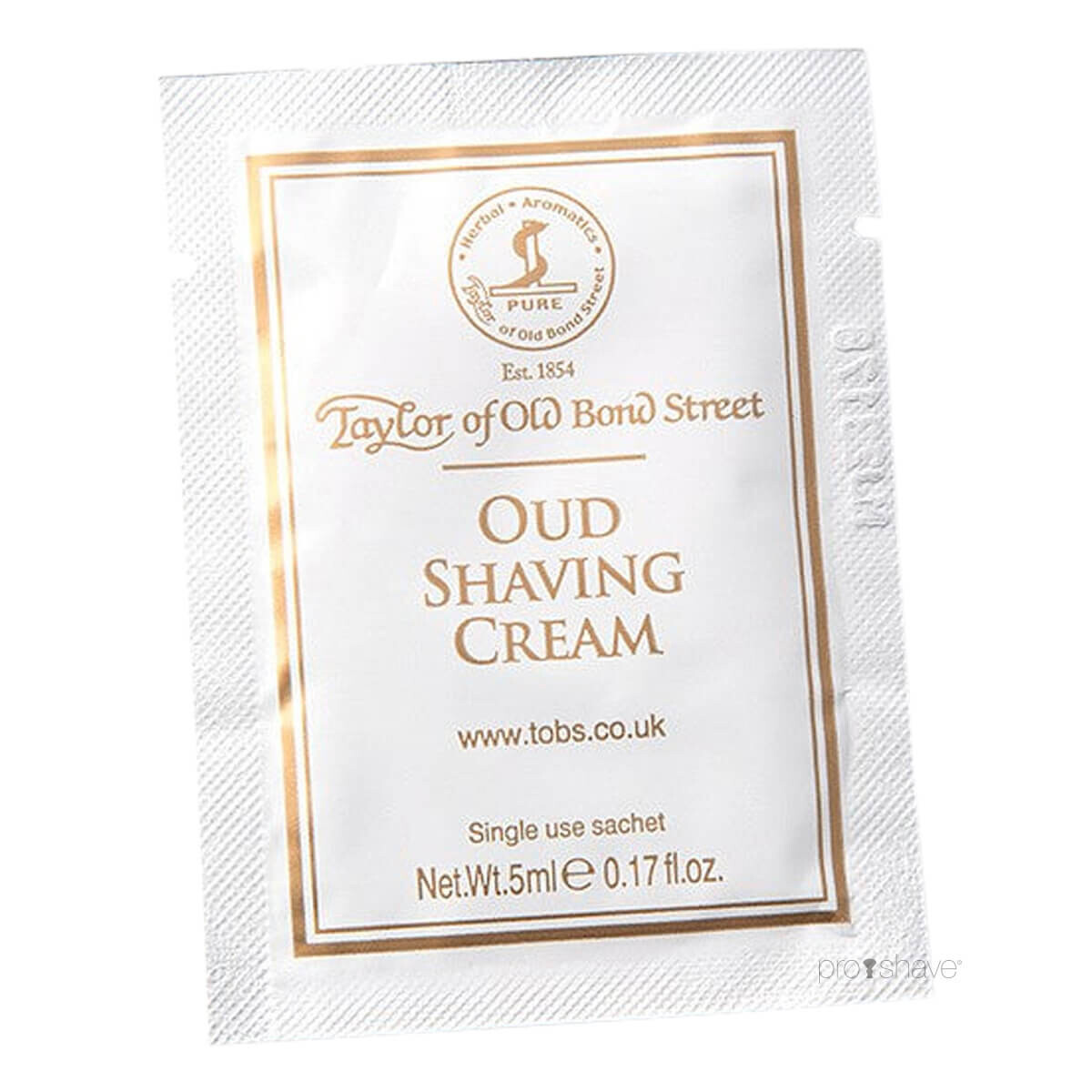 Se Taylor Of Old Bond Street Barbercreme, Oud, 5 ml., SAMPLE hos Proshave