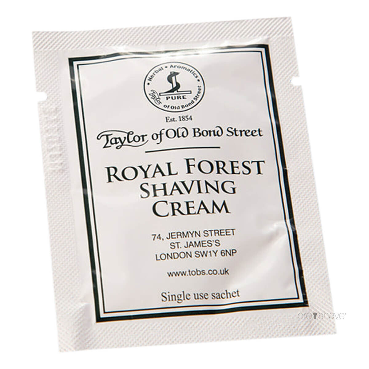 Se Taylor Of Old Bond Street Barbercreme, Royal Forest, 5 ml., SAMPLE hos Proshave