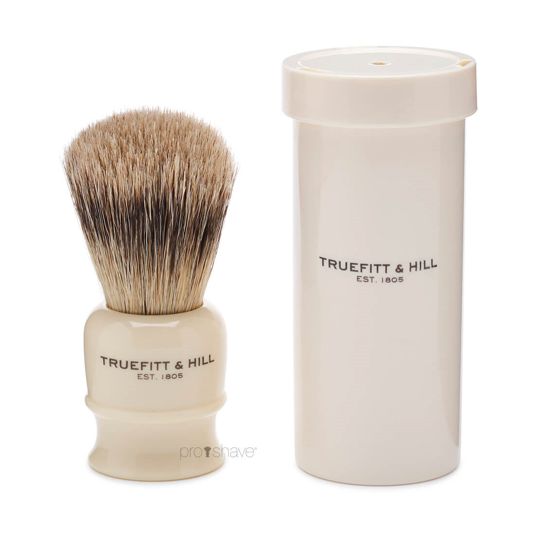 Truefitt & Hill Rejsebørste Rør Super Badger Faux Ivory