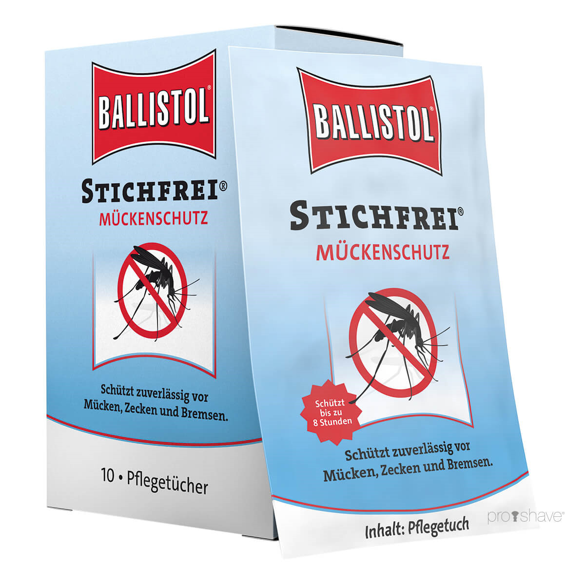 Se Ballistol Sting-Free Wipe-box, 10 stk. hos Proshave