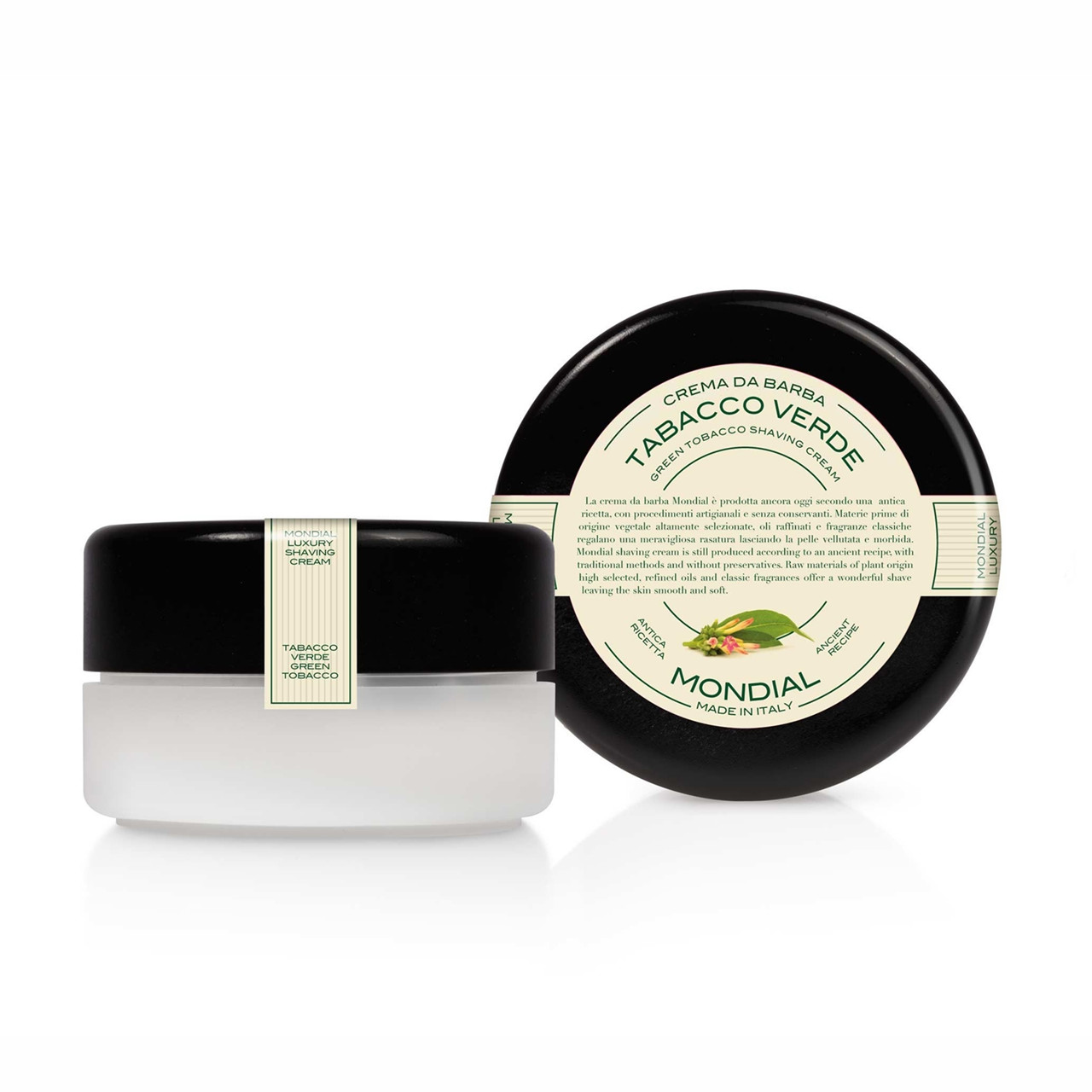 Billede af Mondial Shaving Barbercreme i plasticskål, Green Tobacco, 150 ml.