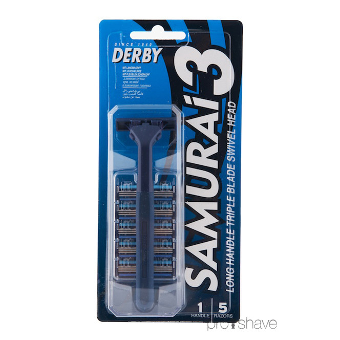 Derby Samurai 3, Skraber med udskiftelige blade (1 skraber og 5 barberblade)