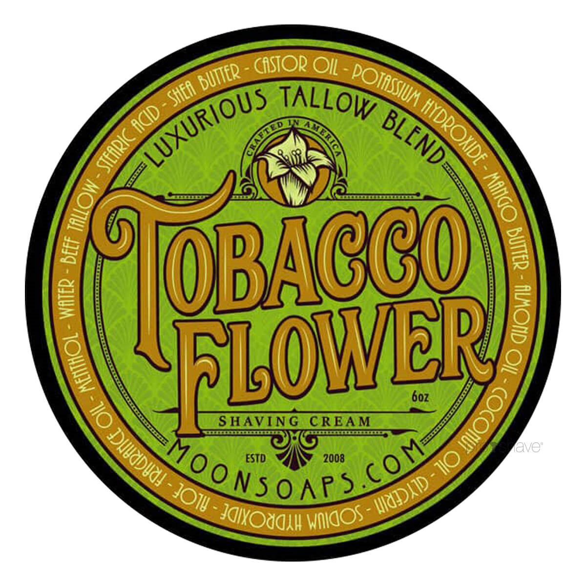 Moon Soaps Barbercreme, Tobacco Flower, 170 gr.
