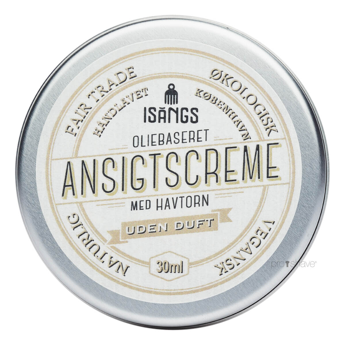 14: Isangs Ansigtscreme med Havtorn, Uden duft, 30 ml.