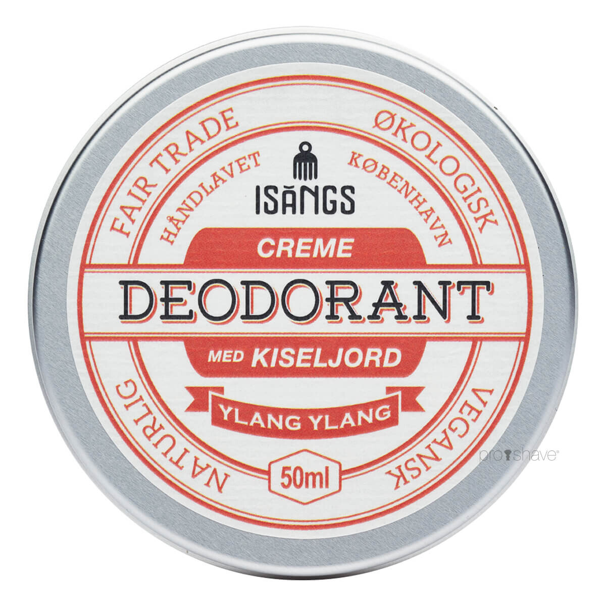Isangs Creme Deodorant med Kiseljord, Ylang Ylang, 50 ml.