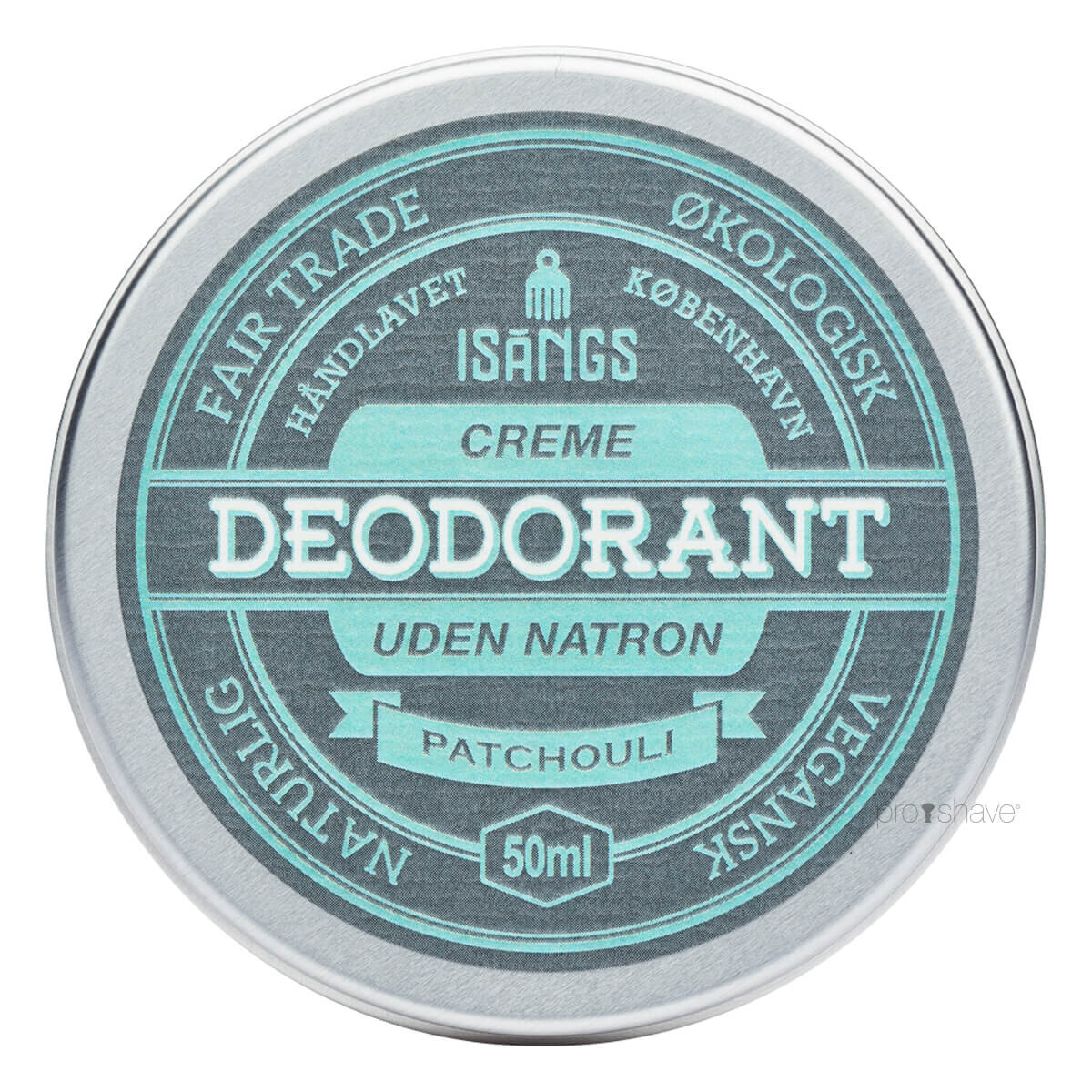 Se Isangs Creme Deodorant uden Natron, Patchouli, 50 ml. hos Proshave