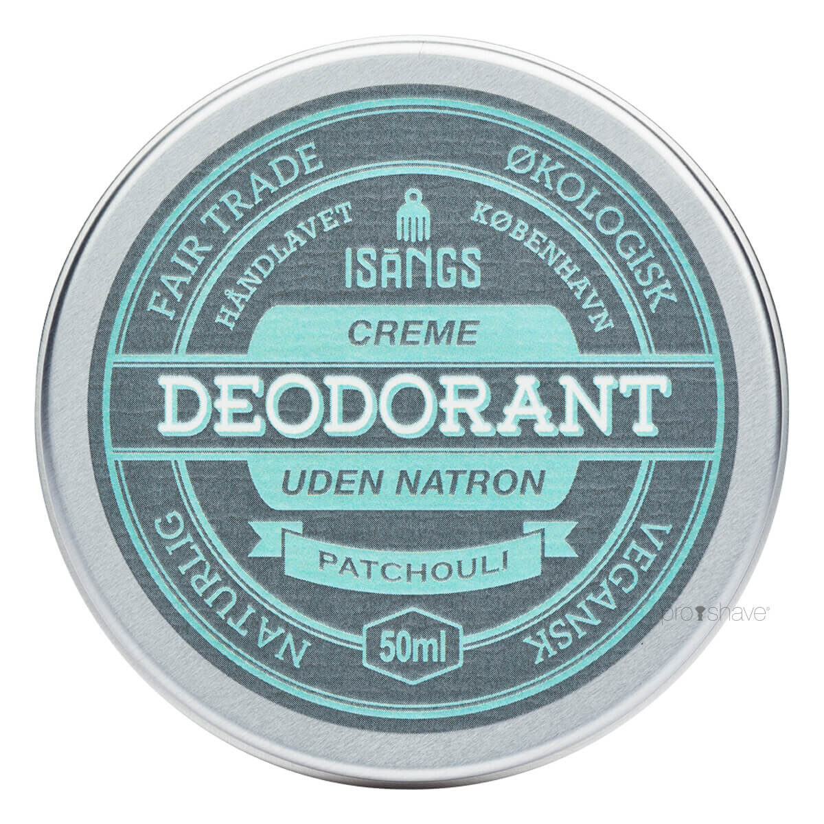 Isangs Creme Deodorant uden Natron, Patchouli, 50 ml.