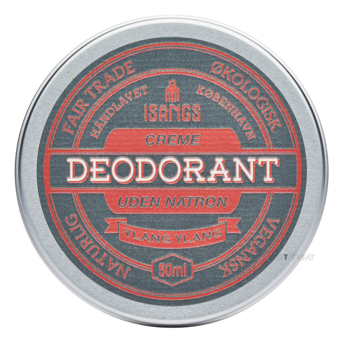 Isangs Creme Deodorant uden Natron, Ylang Ylang, 50 ml.