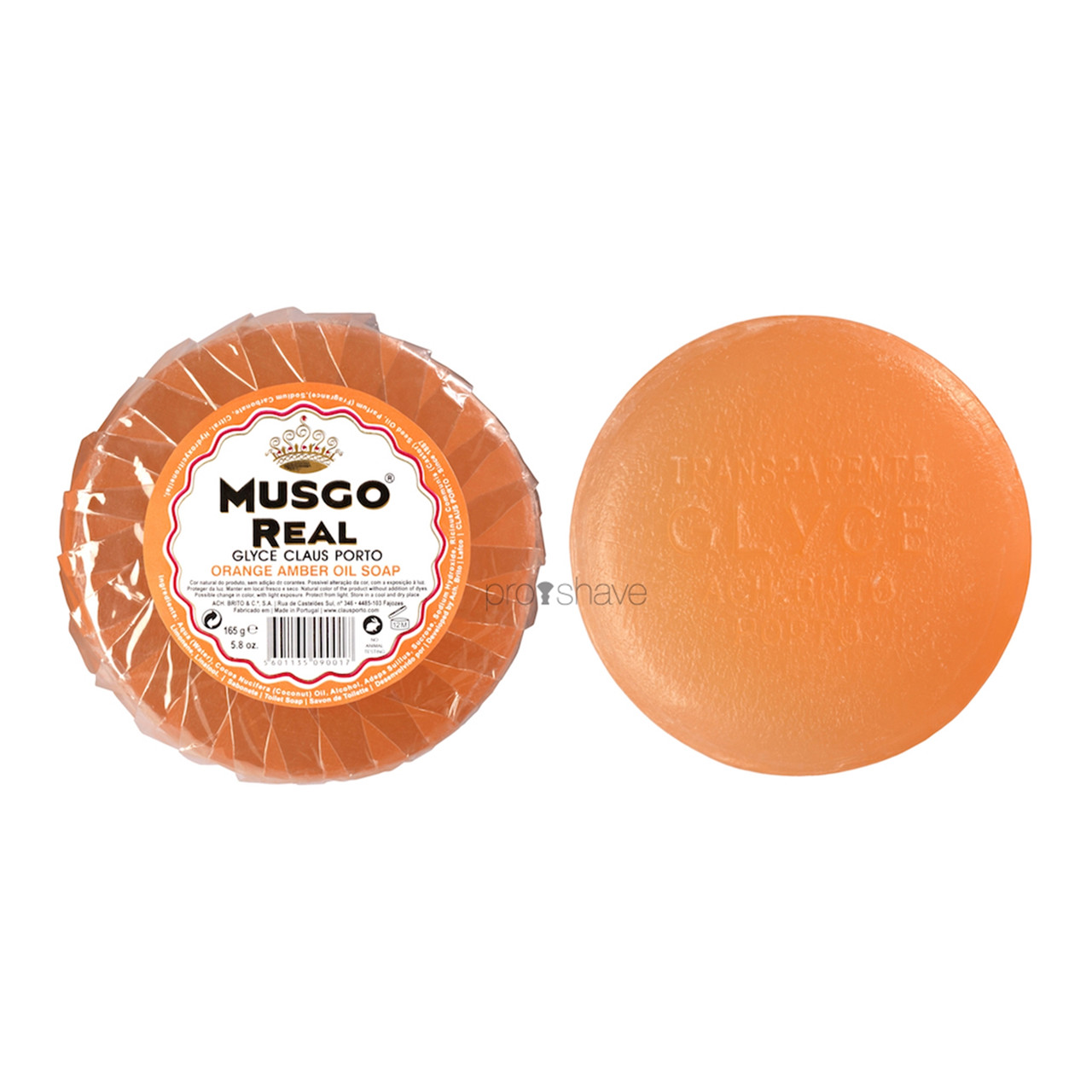 Musgo Real Glycerinsæbe til ansigtet, Orange Amber, 165 gr.