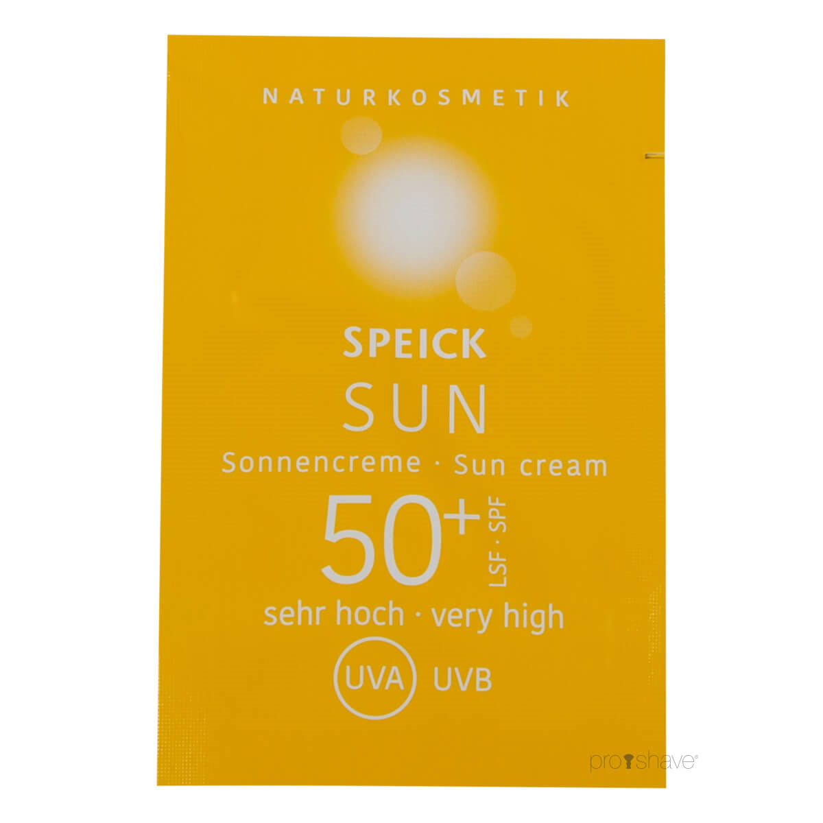 Se Speick Sun cream, SPF 50+, Sample, 2 ml. hos Proshave
