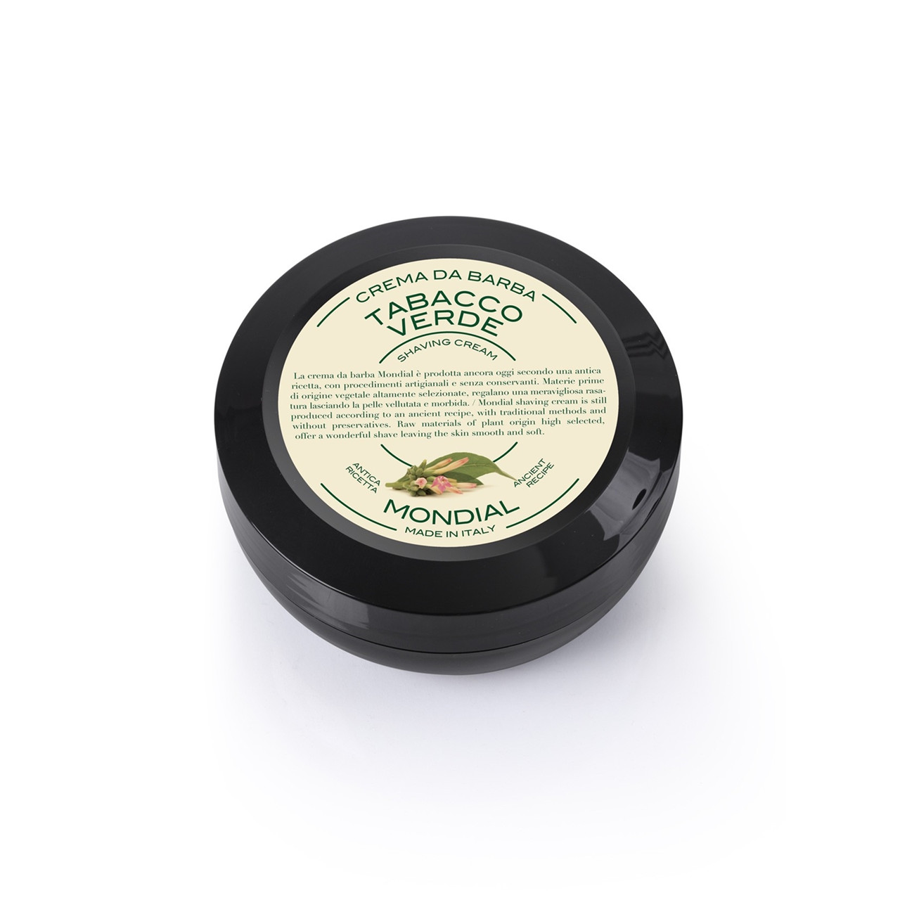 #3 - Mondial Shaving Barbercreme i Rejsestørrelse, Green Tobacco, 75 ml.