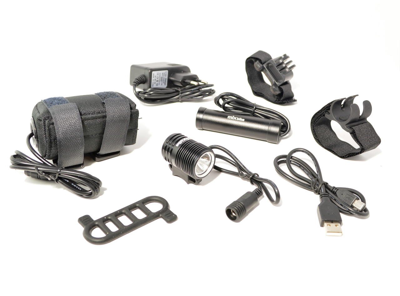 Cykler Mixbike Gomini 1000Lm Inkl. 2 Batterier & Oplader Cykel Tilbehør||> Cykellys Og Lygter||> Forlygter