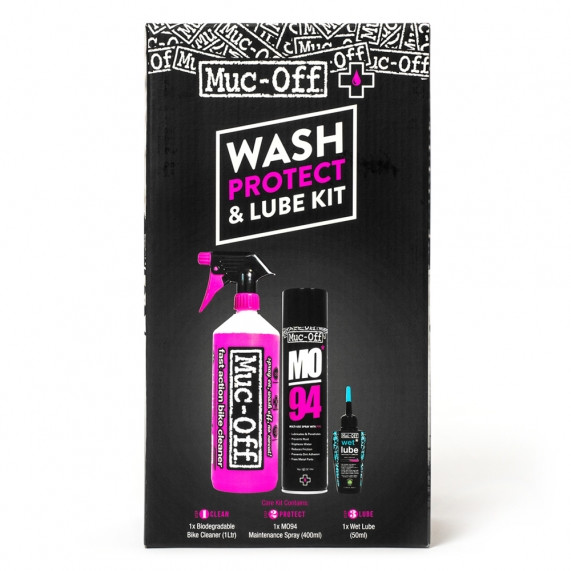 Muc-Off Muc-Off Wash, Protect & Lube Kit Cykel Tilbehør||> Olie Og Smøremidler