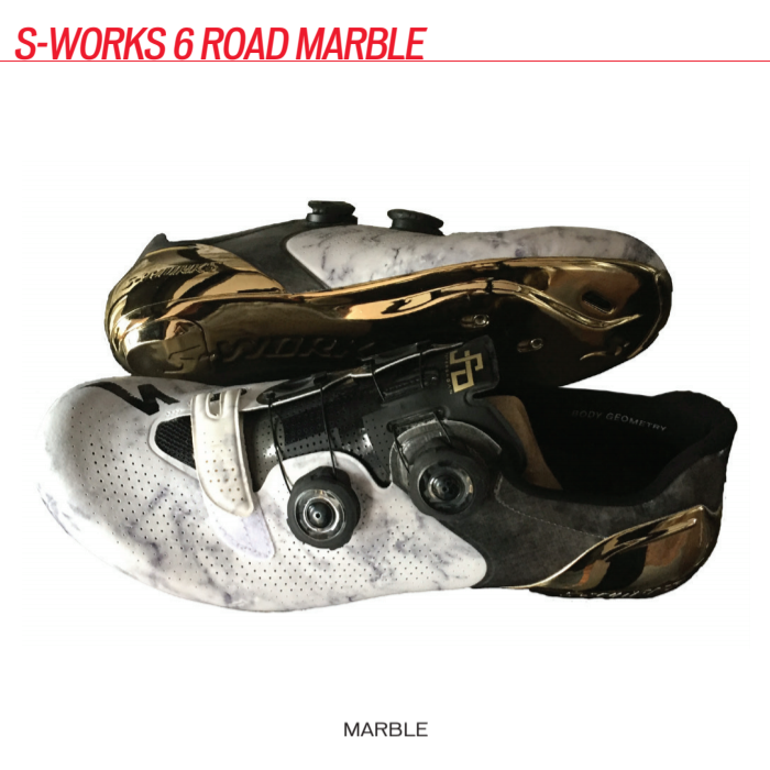 Cykler S-Works 6 Road Marble (Marble/Gold, 44) Cykel Tilbehør||||||Cykelsko