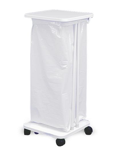 Affaldsstativ m/lÃ
g hvid 60 ltr.