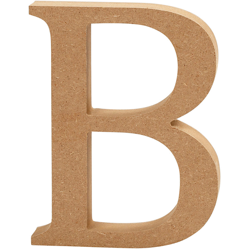 Bogstav, H: 13 cm, tykkelse 2 cm, MDF, B, 1stk. - Køb ...