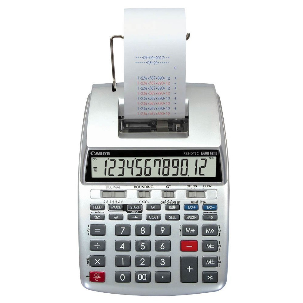 Strimmelregnemaskine Canon P23DTSC II desktop printing calculator
