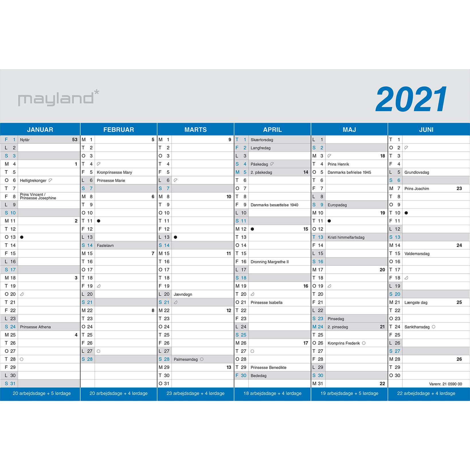 Mayland Kalender 2021 Kob Billige Kalendere Fra Mayland billige kalender 2021