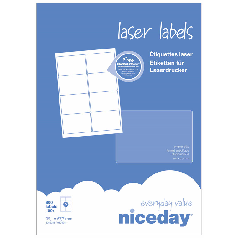 Etiketter til print og kopi Køb billigt online