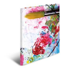 3 stk. Elastikmappe - A4 Cardboard Silks