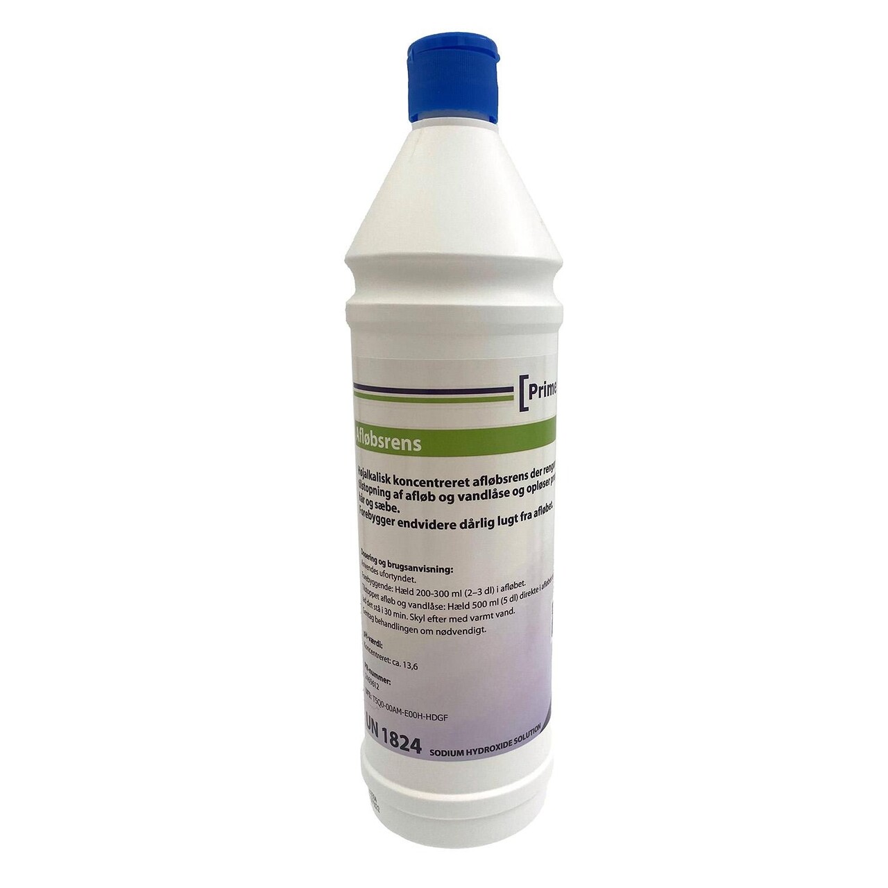 Afløbsrens Prime Source Ren til Vaske/Bruserafløb Natriumhydroxid 1 ltr - 12 fl x 1 ltr/krt