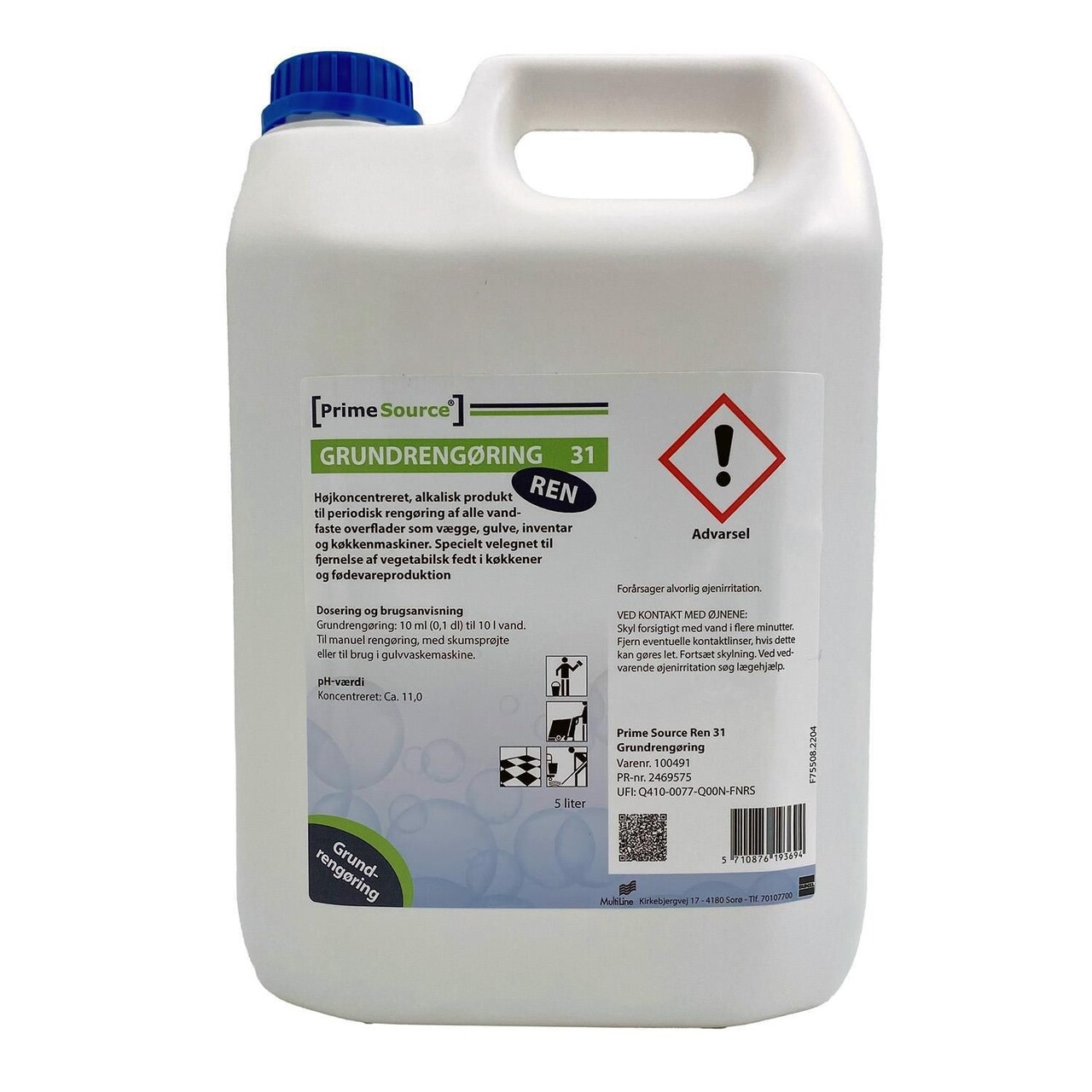 Grundrengøring Gulv/Ovfl/Inv Prime Source Ren 31 5ltr u Parfume - 3 dnk x 5 ltr/krt