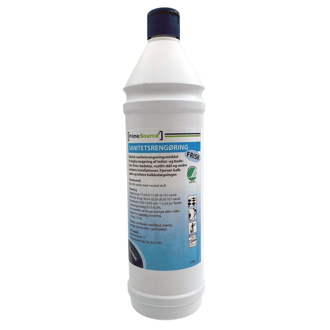 Sanitetsrengøring Alkalisk Prime Source Frisk 1ltr med Farve/Parfume - 12 fl x 1 ltr/krt