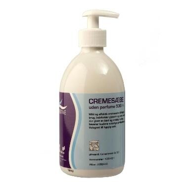 Cremesæbe, Pristine, Svanemærket, uden Parfume/Parabener, med pumpe, 500 ml - 12 stk