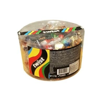 Chokolade Twist 1.5 kg ca 350stk - 4 ds x 1.5 kg/krt