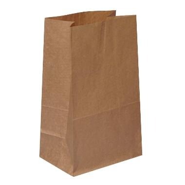 Klodsbundspose - Brun - 180x120x290 mm - 6 liter - 500 stk