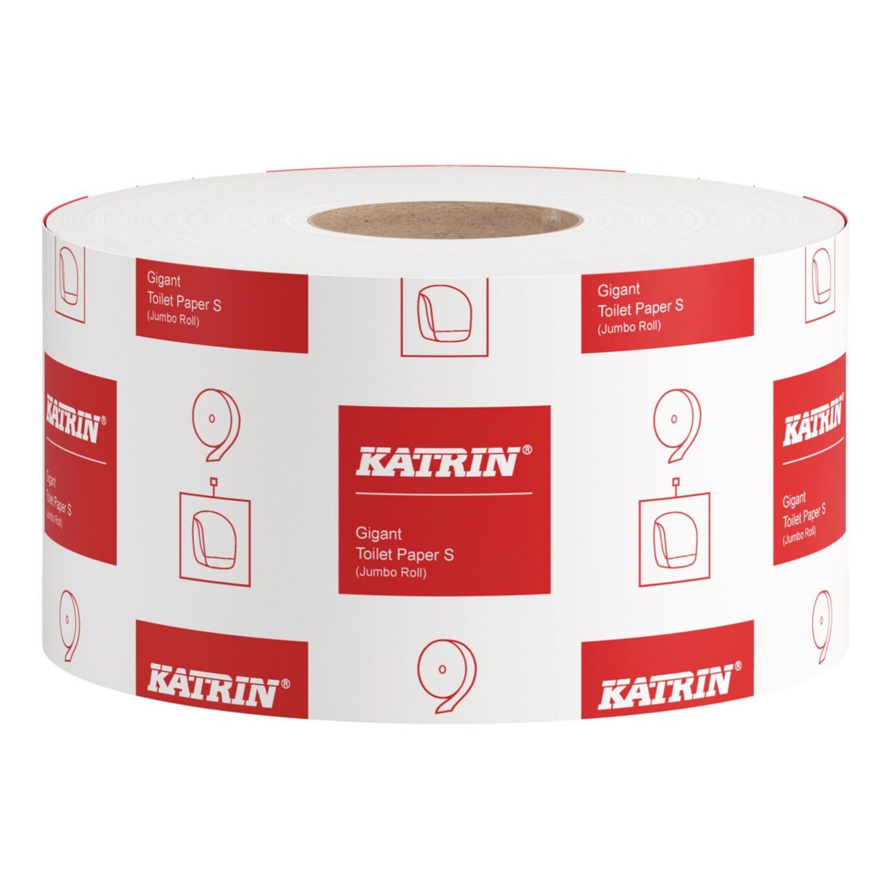 Toiletpapir Jumbo Katrin 1-lag 265 m Natur - 12 rl/krt